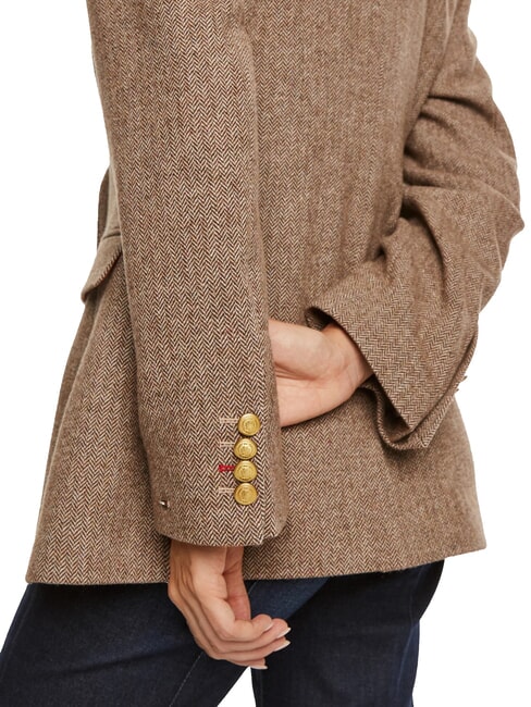 TH Giacca Blazer brown herringbone - Giacche Donna