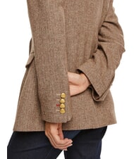 TOMMY HILFIGER TH Giacca Blazer brown herringbone - Giacche Donna - 3