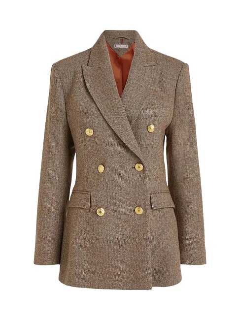 TH Giacca Blazer brown herringbone - Giacche Donna
