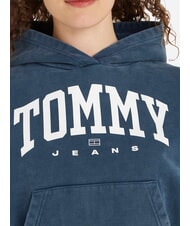 TOMMY HILFIGER TH JEANS Felpa donna con cappuccio dark night navy - Felpe Donna - 3