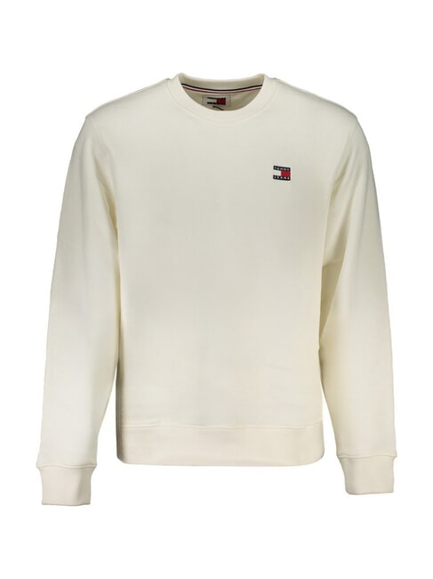 TH JEANS MINI FLAG Felpa in cotone ancient white - Felpe Uomo