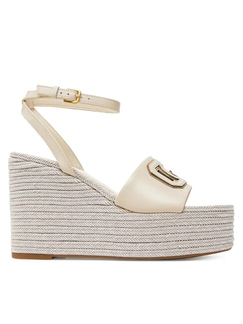TANVEE Sandali espadrillas alti con zeppa cream/gold - Scarpe Donna