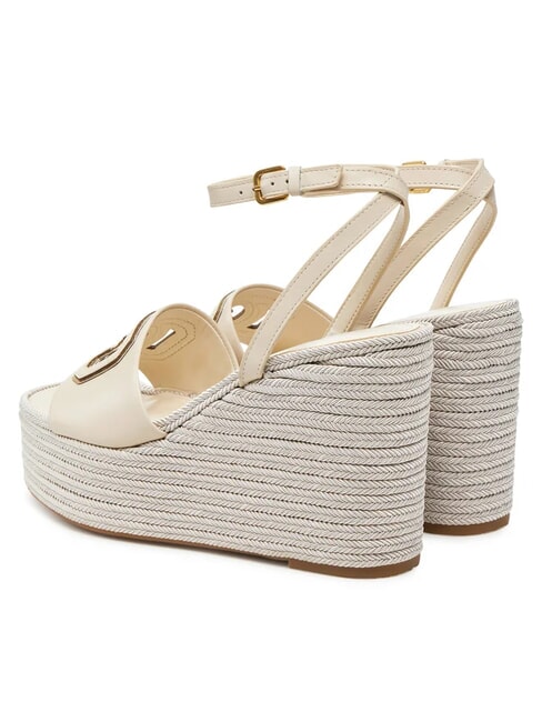 TANVEE Sandali espadrillas alti con zeppa cream/gold - Scarpe Donna