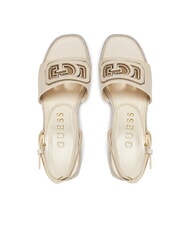 GUESS TANVEE Sandali espadrillas alti con zeppa cream/gold - Scarpe Donna - 3