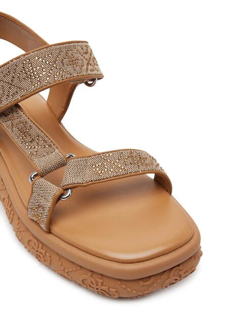 LODE2 Sandali con cinturino e strass Beige/Brown - Scarpe Donna
