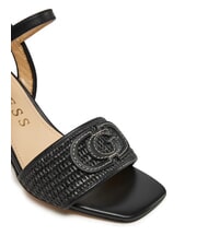 GUESS GANIKA Sandali alti con fascia in rafia NERO - Scarpe Donna - 4
