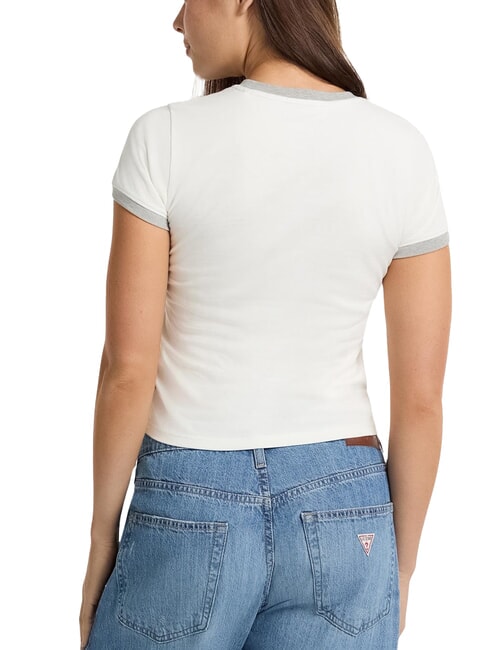 LOGO STAMP T-shirt maniche corte slim fit pure white heather - T-shirt e Top Donna