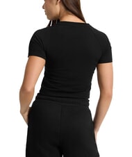 GUESS JEANS LOGO CALIFORNIA T-shirt cropped stretch manica corta - T-shirt e Top Donna