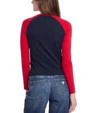 GUESS JEANS RAGLAN BLOCK T-shirt a manica lunga con stampa - T-shirt e Top Donna