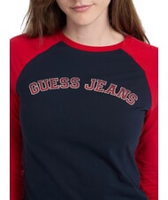 GUESS JEANS RAGLAN BLOCK T-shirt a manica lunga con stampa daring ocean multi - T-shirt e Top Donna - 3
