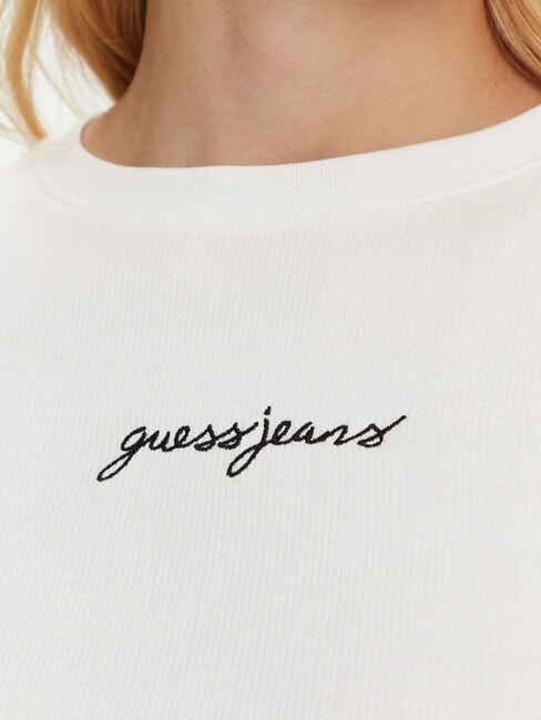 EMBRO SLIM T-shirt maniche corte a costine purwhite - T-shirt e Top Donna