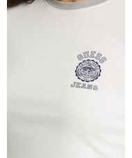 GUESS JEANS LOGO STAMP T-shirt maniche corte slim fit pure white heather - T-shirt e Top Donna - 3