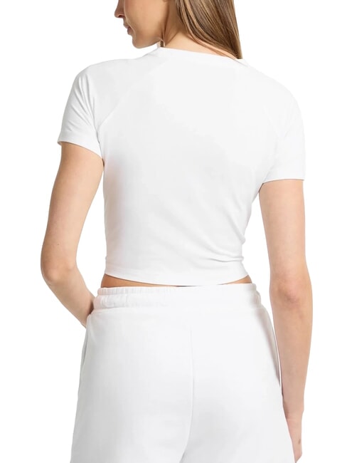 LOGO CALIFORNIA T-shirt cropped stretch manica corta purwhite - T-shirt e Top Donna