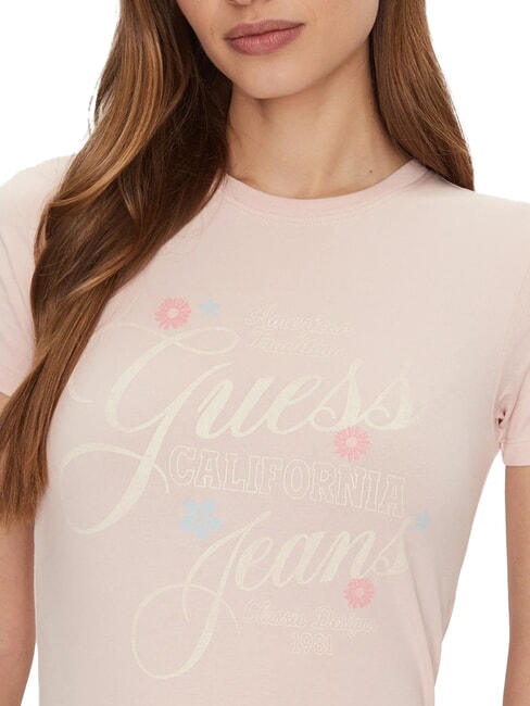 FLOWER T-shirt manica corta slim fit blush cotton - T-shirt e Top Donna