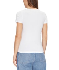 GUESS JEANS FLOWER T-shirt manica corta slim fit purwhite - T-shirt e Top Donna - 2