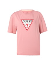 GUESS JEANS ICONIC T-shirt manica corta relaxed fit slight pink - T-shirt e Top Donna - 4
