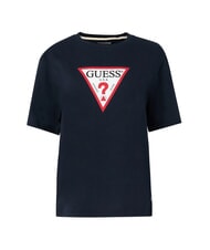 GUESS JEANS ICONIC T-shirt manica corta relaxed fit daring ocean - T-shirt e Top Donna - 4