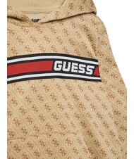 GUESS KIDS ACTIVE MINI ME Felpa con cappuccio regular fit 4g aop beige blanco - Felpe Bambini - 3