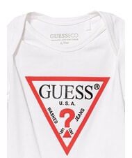 GUESS KIDS Tutina body manica corta neonato purwhite - Tutine e completi per neonati - 3