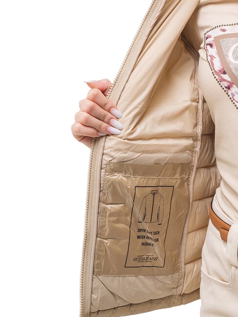 PACKABLE Piumino leggero con cappuccio safari tan - Piumini Donna