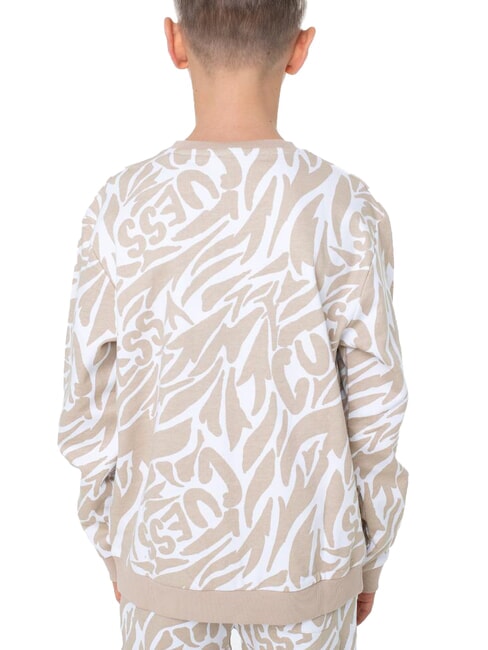 KIDS ACTIVE Felpa girocollo con stampa all over zebra tan print - Felpe Bambini