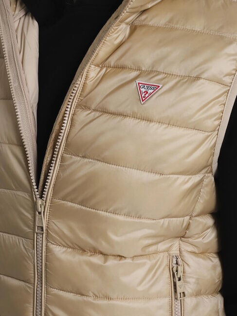 PUFFER Piumino smanicato safari tan - Gilet Donna