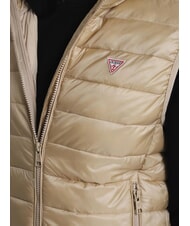 GUESS JEANS PUFFER Piumino smanicato safari tan - Gilet Donna - 3