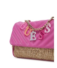 GUESS GIRL Borsa mini con charm logo pink burst - Borse Donna - 4