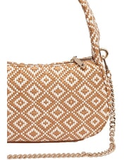 GUESS RIANEE Borsa mini hobo intrecciata COGNAC - Borse Donna - 3