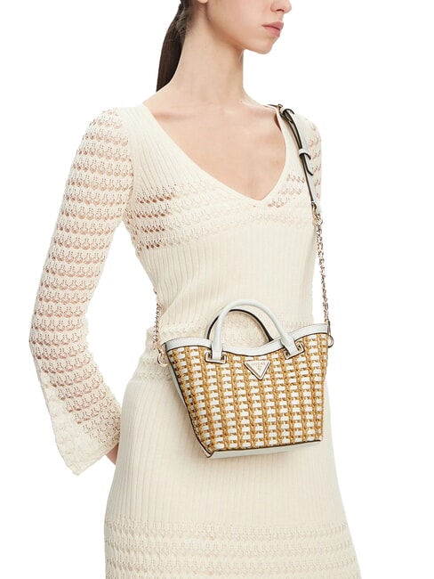 ATALIA Borsa piccola a mano con tracolla natural/white - Borse Donna