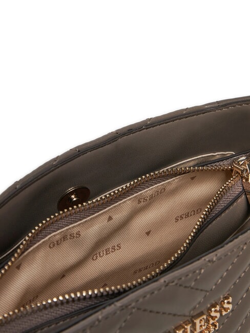 ANNING Borsa a spalla trapuntata dark taupe - Borse Donna