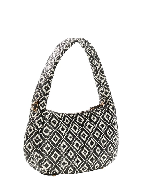 RIANEE Borsa mini hobo intrecciata NERO - Borse Donna