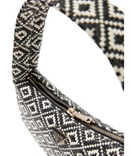 GUESS RIANEE Borsa mini hobo intrecciata NERO - Borse Donna - 4