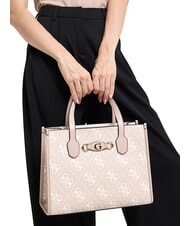 GUESS IZZY 2 Borsa tote a mano con tracolla sand logo - Borse Donna - 6