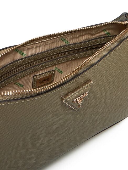 ECO JAZLYNN Borsa a spalla stampa saffiano sage - Borse Donna