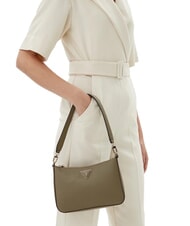 GUESS ECO JAZLYNN Borsa a spalla stampa saffiano sage - Borse Donna - 5