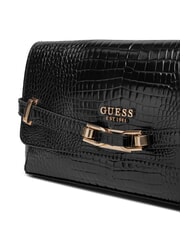 GUESS SILVYE Borsa convertible stampa cocco NERO - Borse Donna - 3