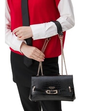 GUESS SILVYE Borsa convertible stampa cocco NERO - Borse Donna - 4