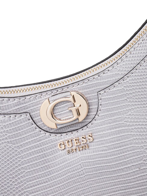 ORLINA Borsa a spalla stampa lucertola lavendar grey - Borse Donna