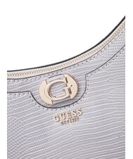 GUESS ORLINA Borsa a spalla stampa lucertola lavendar grey - Borse Donna - 4