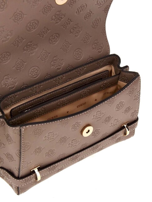 ZARELA Borsa a cartelletta a mano dark taupe logo - Borse Donna