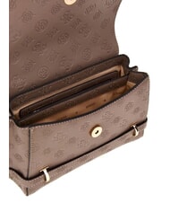 GUESS ZARELA Borsa a cartelletta a mano dark taupe logo - Borse Donna - 4