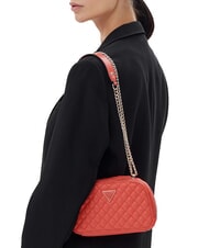 GUESS ECO RIANEE Borsa trapuntata convertible coral red - Borse Donna - 5