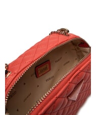 GUESS ECO RIANEE Borsa trapuntata convertible coral red - Borse Donna - 6
