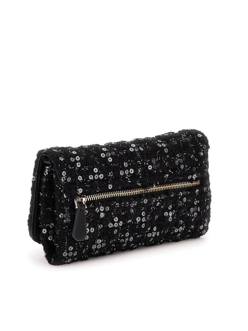 GIULLY Pochette con paillettes black gold - Borse Donna