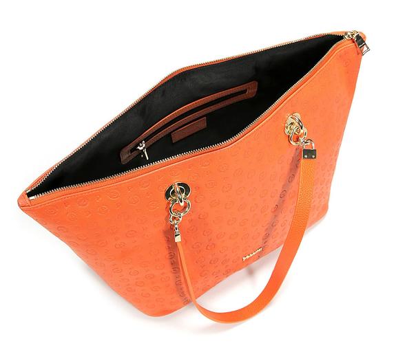 Embossed Heritage Shopping bag a spalla ARANCIO - Borse Donna