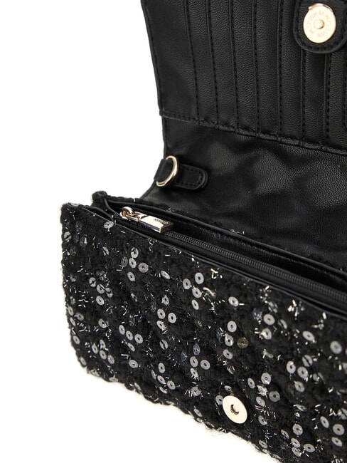 GIULLY Pochette con paillettes black gold - Borse Donna
