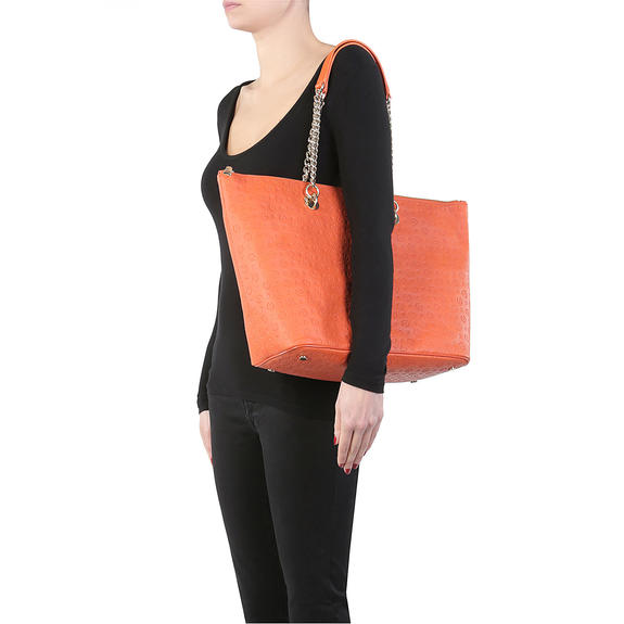 Embossed Heritage Shopping bag a spalla ARANCIO - Borse Donna