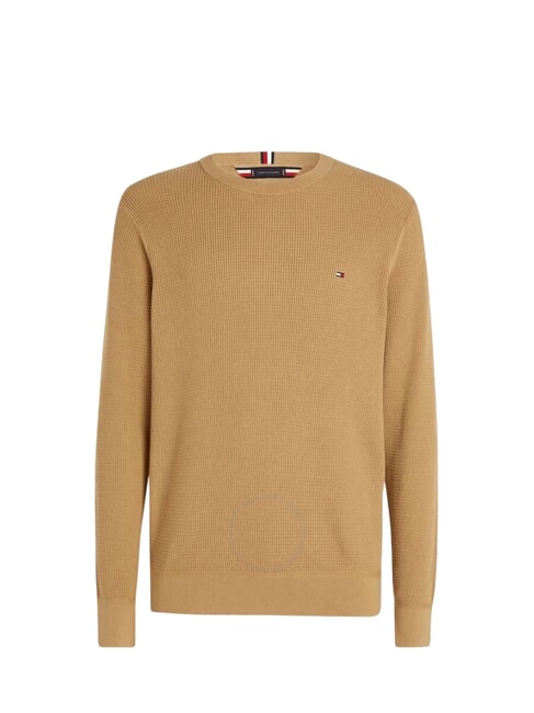 TH  Maglione girocollo in cotone classic khaki - Maglie Uomo