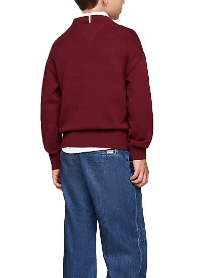 TH KIDS Maglione girocollo in cotone deep rouge - Maglioni Bambini